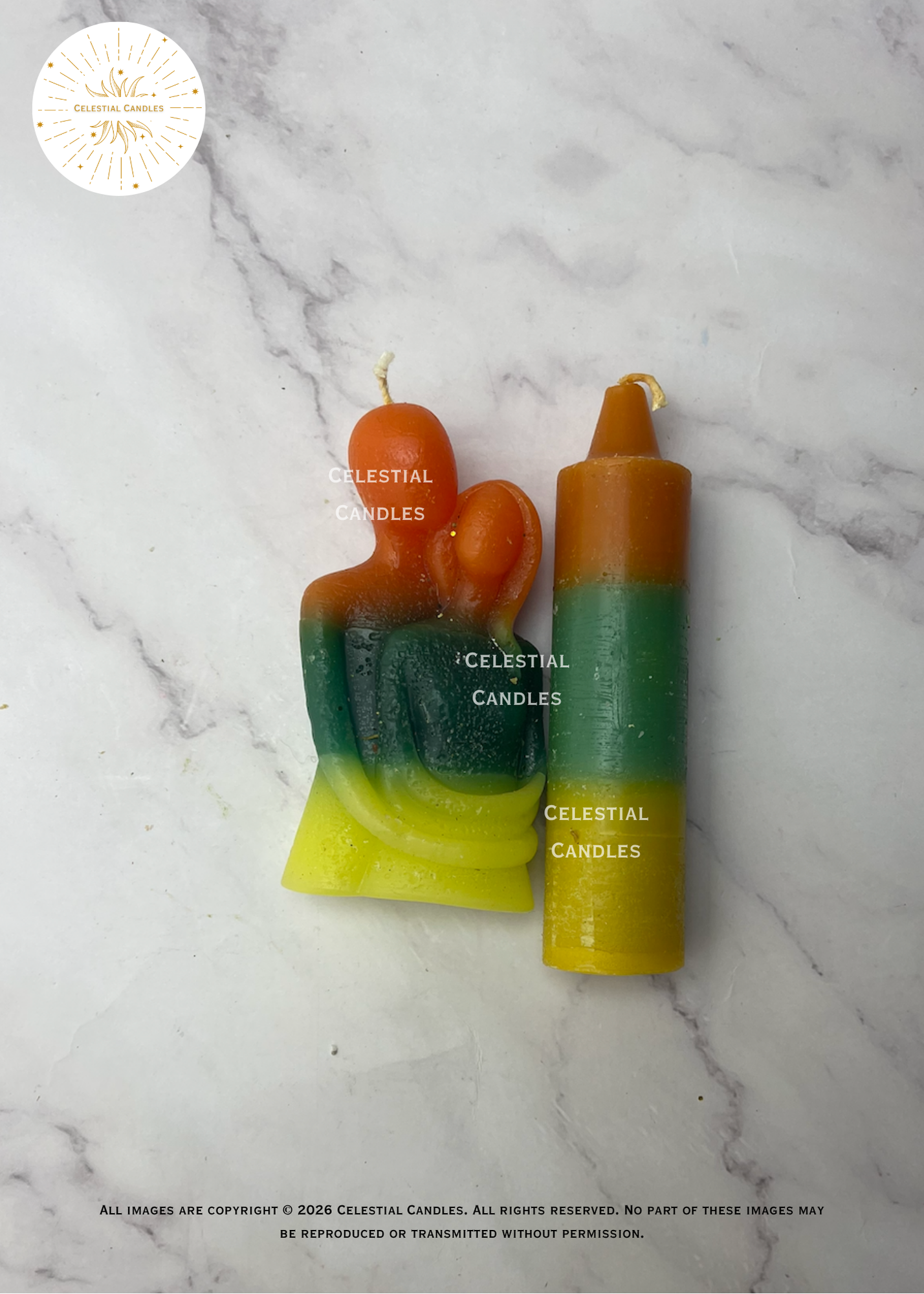 Attached Love Candles/Velas Atrapado Amor