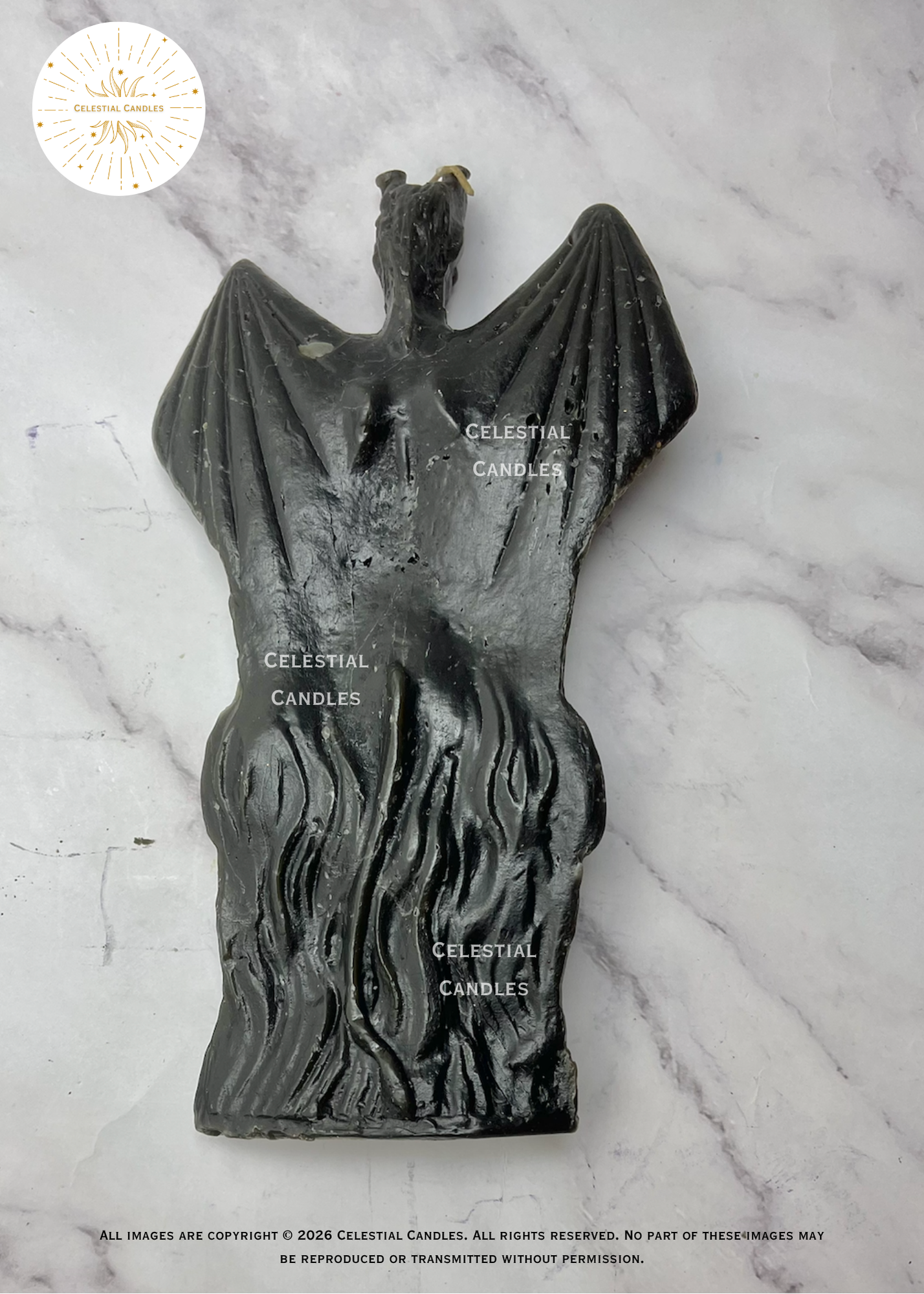 Devil With Wings Black Candle/Vela Diablo Con Alas Negra