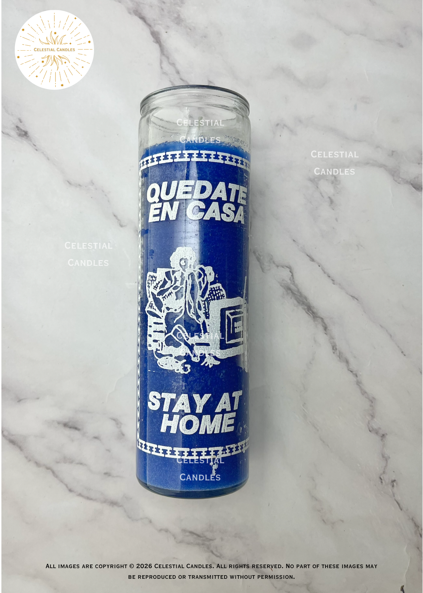 Stay At Home Candle/Vela Quedate En Casa